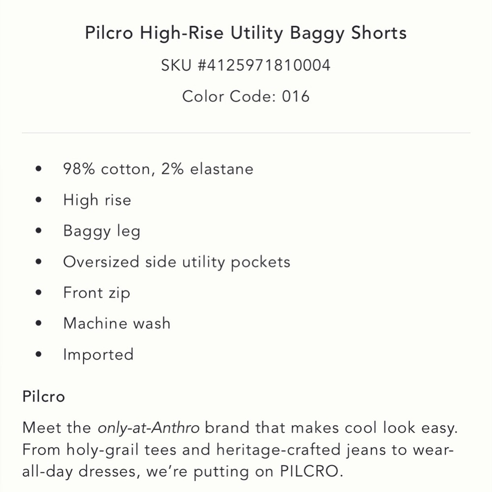 Anthropologie Pilcro High Rise Utility Shorts in Sand - Picture 4 of 4
